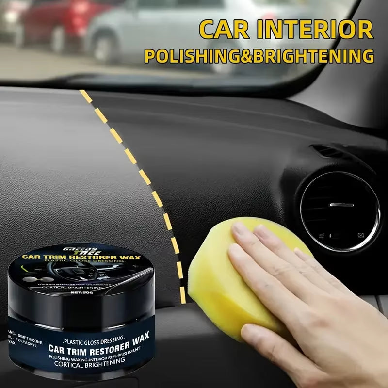 Crystal Clear Car Plastic Repair Agent - Car Interior and Panel Renewal Wax Coating Agent Car Wax Car Polishing Wax