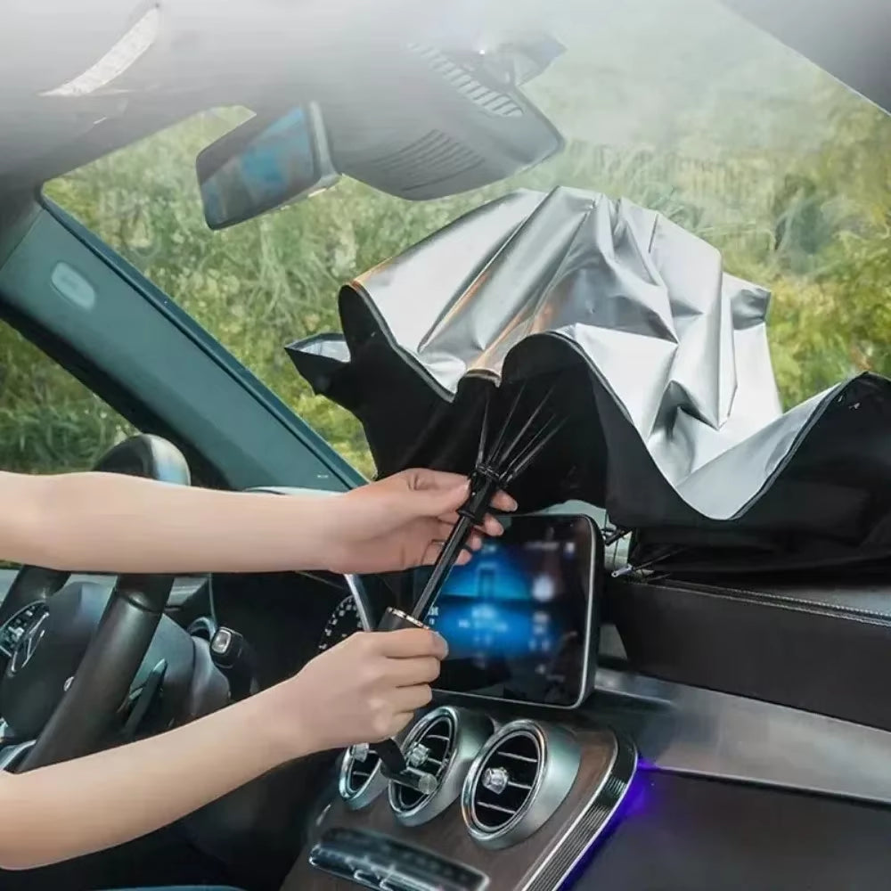 Car Sunshade Umbrella for Auto Shading Car Sun Shade Protector Parasol Summer Sun Interior Windshield Protection Curtain