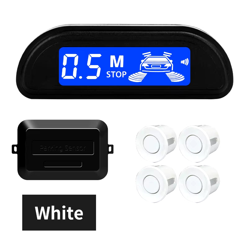 Car Parking Sensor Kit with Auto Parktronic Reverse LED Monitor 22Mm 4 Sensors Radar Detector System Backlight Display