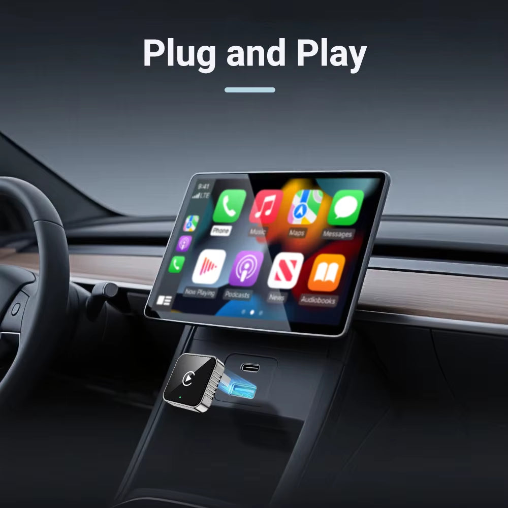 New Super Mini Carplay AI Box Wired to Wireless Carplay/Android Auto 2In1 Box 5Ghz Wifi5 for 99% Original Wired Carplay/Auto Car